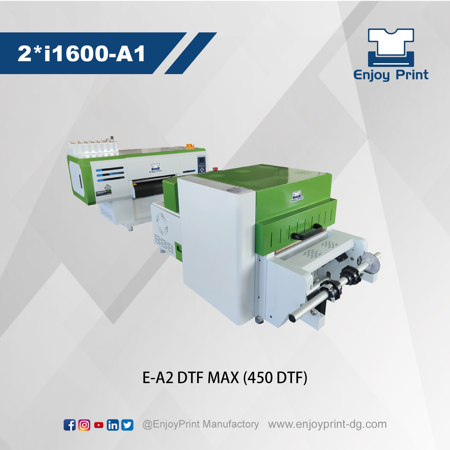 EA2 Mini420 DTF Film Printing Machine A2 DTF (2*i1600A1) Enjoyprint